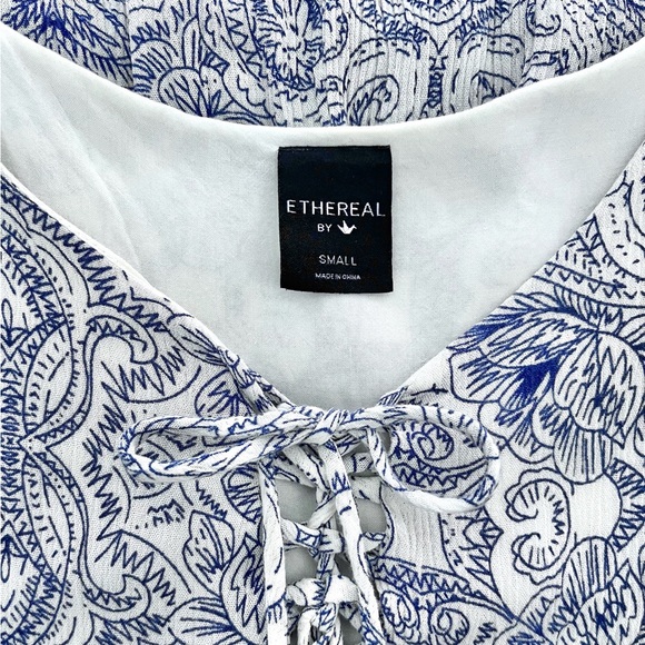 ETHEREAL Flare Asymmetrical Knot Front Mini Dress - Picture 5 of 6